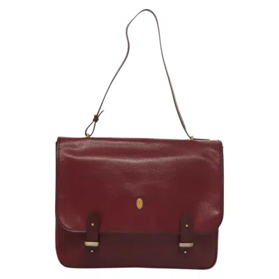Pre-owned Cartier Must De  Burgundy Leather Briefcase Bag ()