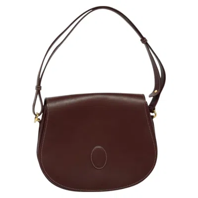 Pre-owned Cartier Must De  Burgundy Leather Shoulder Bag ()