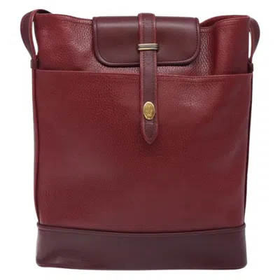 Pre-owned Cartier Must De  Burgundy Leather Shoulder Bag ()
