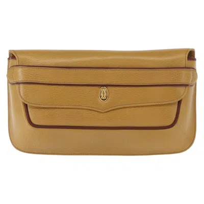 Pre-owned Cartier Must De  Clutch Bag Leather Yellow Leather Clutche & Pouche Bag ()