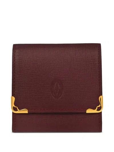 Pre-owned Cartier Must De  Coin Purse In Red
