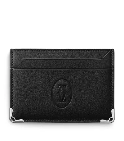 Cartier Must De  Double Card Holder In Black