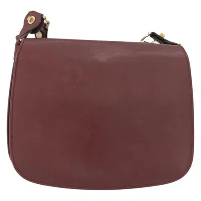 Pre-owned Cartier Must De  Leather Burgundy Leather Shoulder Bag Bag ()