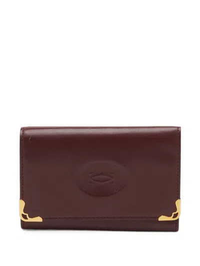 Pre-owned Cartier Must De  Leather Key Holder In Red