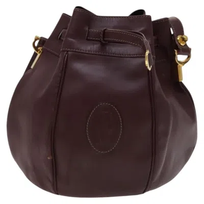 Pre-owned Cartier Must De  Leather Red Leather Shoulder Bag Bag ()