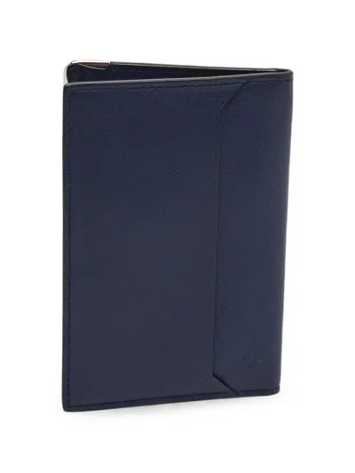 Pre-owned Cartier Must De  Logo-stamped Card Case In Blue