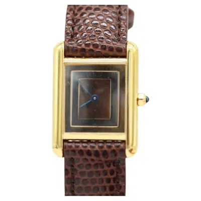 Pre-owned Cartier Must De  Tank � Vermeil � Trilogy Dial � 20mm X 28mm In Multiple