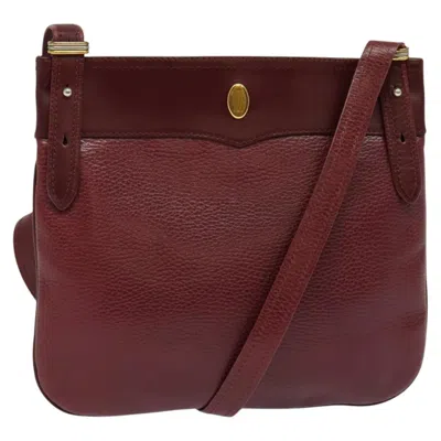 Pre-owned Cartier Must Line Burgundy Leather Shoulder Bag ()