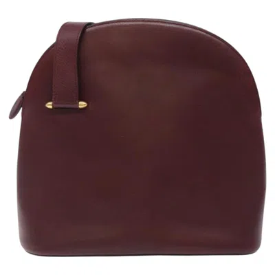 Pre-owned Cartier Must Line Burgundy Leather Shoulder Bag ()