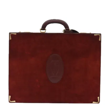 Pre-owned Cartier Must Line Burgundy Leather Travel Bag ()