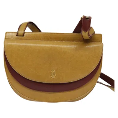 Pre-owned Cartier Must Line Yellow Leather Shoulder Bag ()
