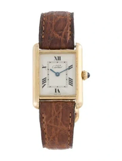 Pre-owned Cartier Must Tank Watch, 22mm In Multi