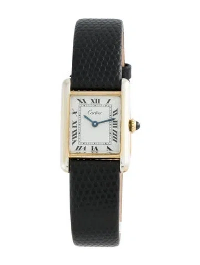 Pre-owned Cartier Must Tank Watch In Multicolor