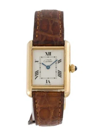 Pre-owned Cartier Must Tank Watch In Multicolor