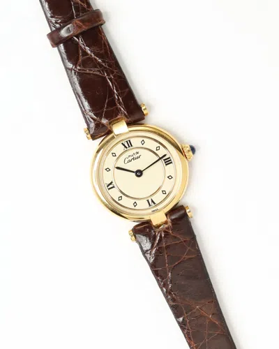 Cartier Must Vendome 24mm Ref 590004 Watch In Brown