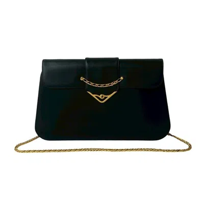 Pre-owned Cartier Navy Leather Pochette Shoulder Bag ()