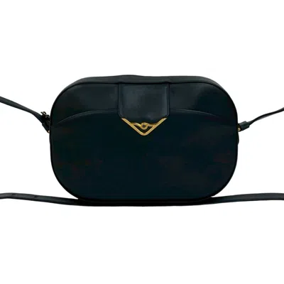 Pre-owned Cartier Navy Leather Pochette Shoulder Bag ()
