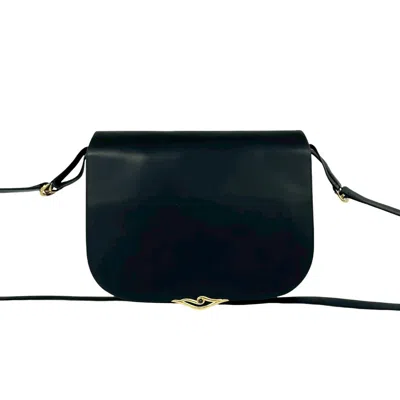 Pre-owned Cartier Navy Leather Pochette Shoulder Bag ()