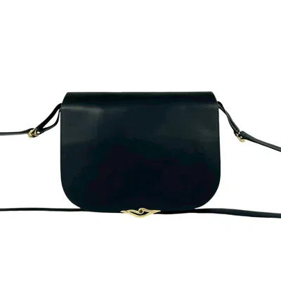 Pre-owned Cartier Navy Leather Pochette Shoulder Bag ()