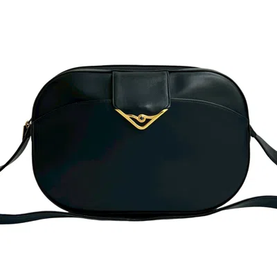 Pre-owned Cartier Navy Leather Pochette Shoulder Bag () In Blue