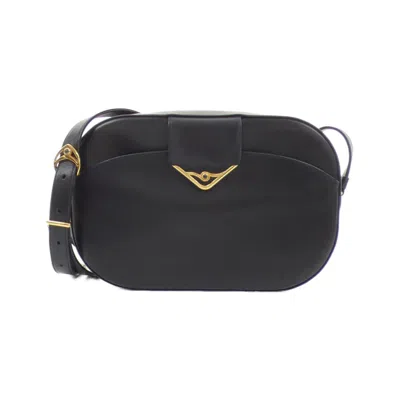Pre-owned Cartier Navy Leather Shoulder Bag () In Blue