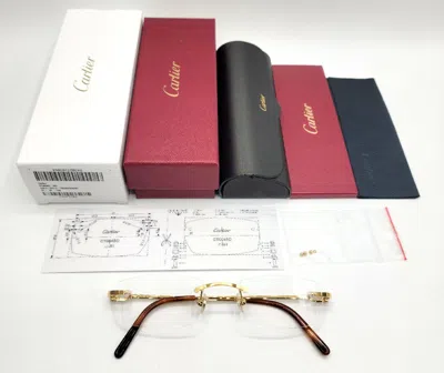 Pre-owned Cartier New! Authentic  Bolon Gold Glasses