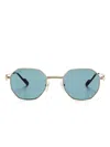 Cartier Sonnenbrille Mit Achteckigem Gestell In Gold
