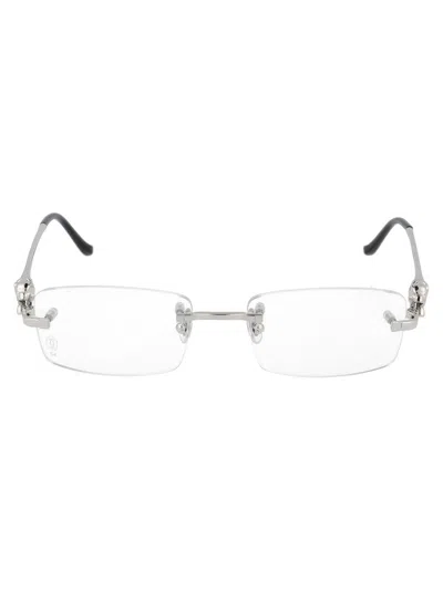 Cartier Optical In 002 Silver Silver Transparent