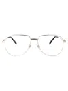 Cartier Silver-silver-transparent Metal Glasses In Gray