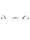 Cartier C Decor Demo Oval Ladies Eyeglasses Ct0414o 002 56 In Silver Silver Transparent