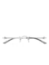 Cartier Brille Mit Ovalem Gestell In Gray