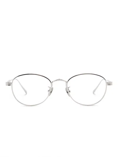 Cartier Brille Mit Ovalem Gestell In Silber