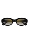 Cartier Oval-frame Sunglasses In Black