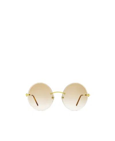 Cartier Oval-frame Sunglasses In Gold