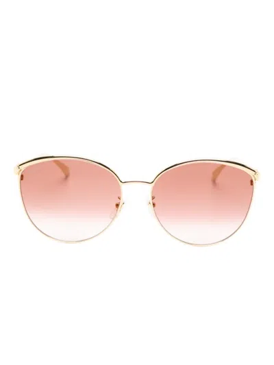 Cartier Oval-frame Sunglasses In Gold