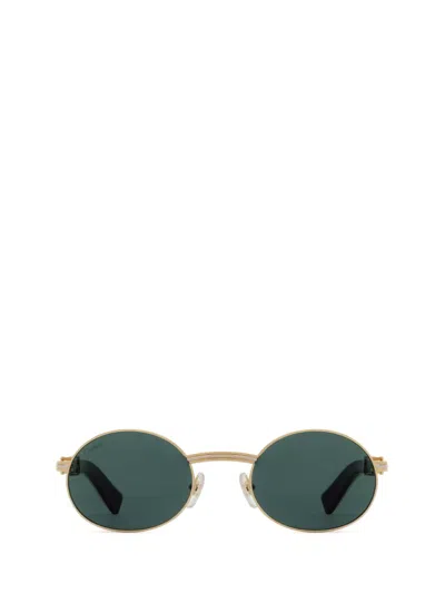 Cartier Oval Frame Sunglasses In Gold