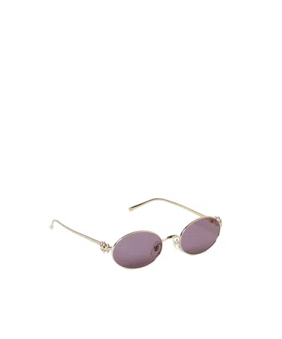 Cartier Oval Frame Sunglasses In Multi