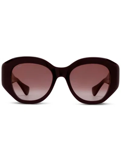 Cartier Oval Frame Sunglasses In Black