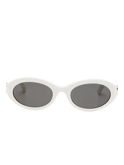 Cartier Oval-frame Sunglasses In White