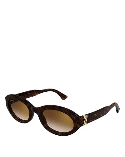 Cartier Oval Sunglasses, 53mm