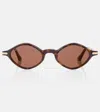 Cartier Oval Sunglasses In Brown