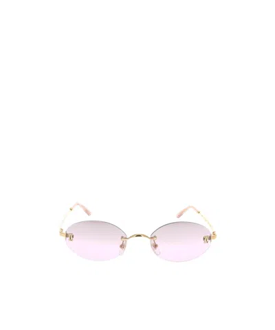 Cartier Oval Sunglasses In Gold
