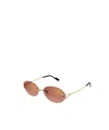 Cartier Oval Sunglasses In Brown