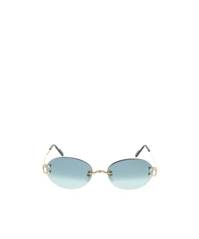 Cartier Oval Sunglasses In Gold