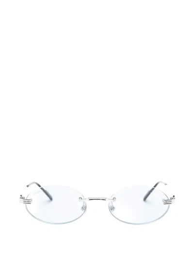 Cartier Oval-frame Rimless Sunglasses In Gold
