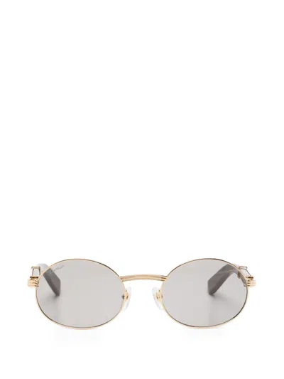Cartier Oval-frame Sunglasses In Gray