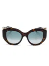 Cartier Oversize-frame Sunglasses In 褐色