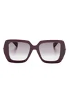 Cartier Oversize-frame Sunglasses In Rot