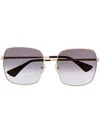Cartier Oversized Gradient Sunglasses In Gold