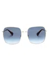 Cartier Oversized Gradient Sunglasses In Gold